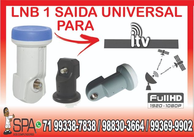 Lnb 1 Saida Universal Banda Ku 4k Hd Lnbf para Itv