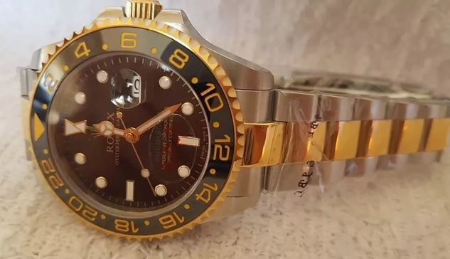 Relógio Masculino Automático Prata e Dourado Rolex