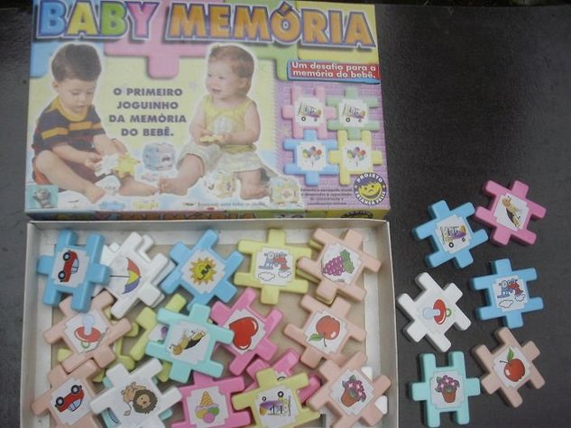 Jogo Baby Memoria Montar Encaixar Peças Grandes Bebê Criança