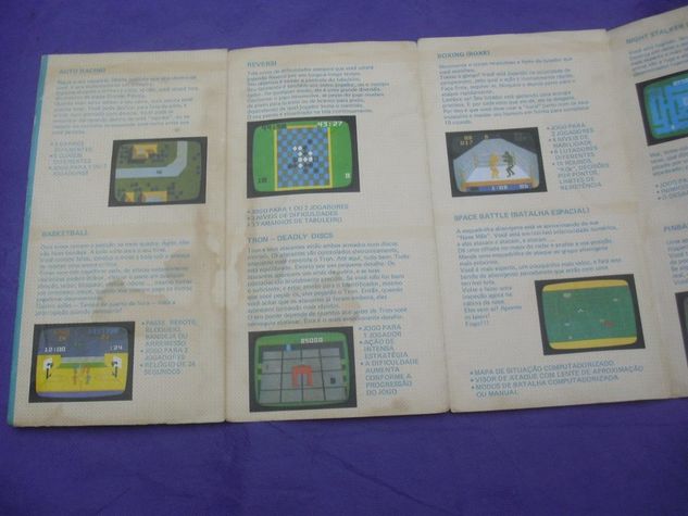 Manual do Console Intellivision + Catálogo Jogos ( no Estado