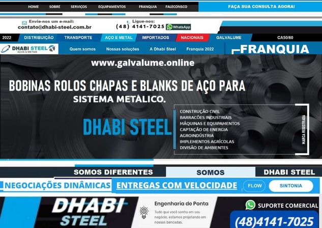 Dhabi Steel é Galvalume de Norte a Sul do Brasil