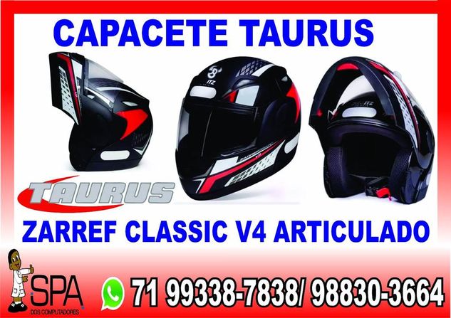 Capacete Taurus Zarref Classic V4 Articulado em Salvador BA