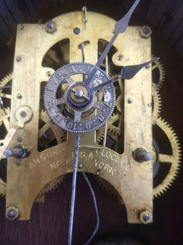 Relógio Ansonia de Parede Antigo Americano