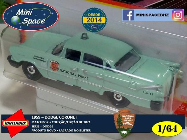 Matchbox 1959 Dodge Coronet Polícia Florestal 1/64