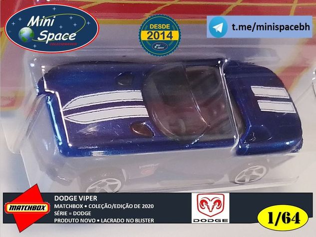 Matchbox 1994 Dodge Viper Rt/10 Cor Azul 1/64