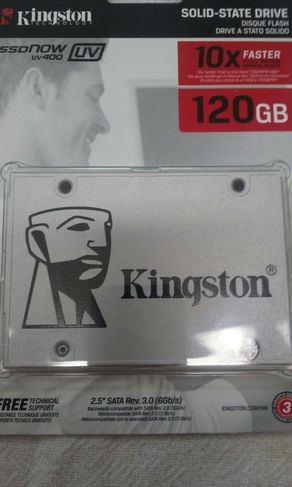 Hard Disk SSD Sata 120gb Suv400 Kingston 550mb/s Novo