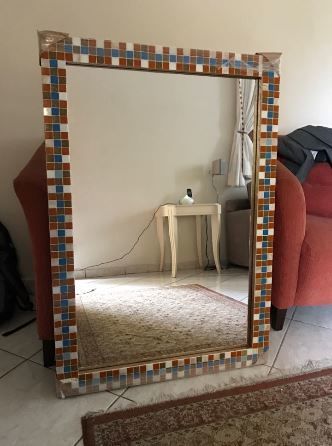 Espelho com Moldura em Mosaico