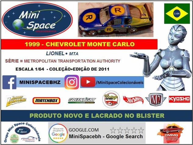 Lionel 1999 Chevrolet Monte Carlo (metrô de Manhattan) 1/64