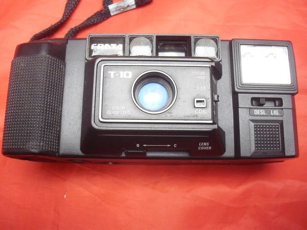 Máquina Fotográfica Frata T 10 c/ Estojo Câmera Antiga de Filme