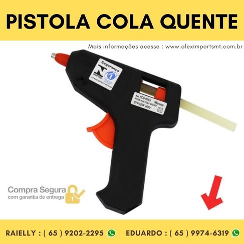 Pistola de Cola Quente Bastão 7mm 10w Biv - Pcq010j Novo