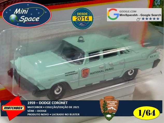 Matchbox 1959 Dodge Coronet Polícia Florestal 1/64