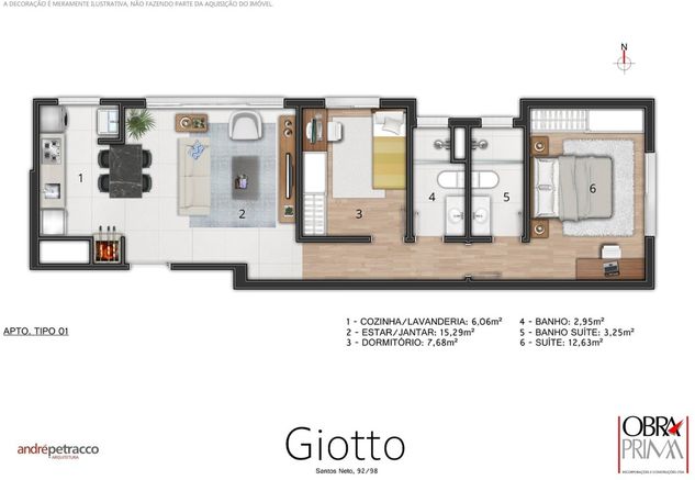 Residencial Giotto 2 Dormitórios