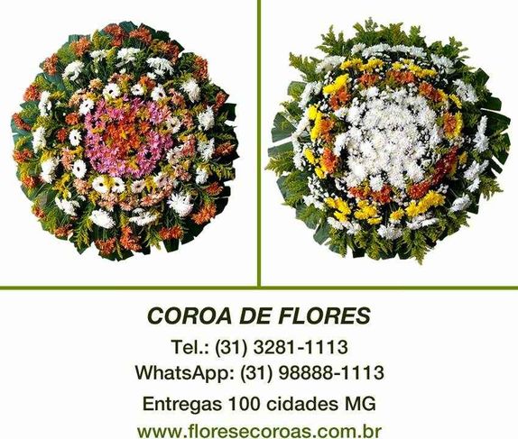 Coroas de Flores Velório Cemitério Quinta do Sumidouro Pedro Leopoldo