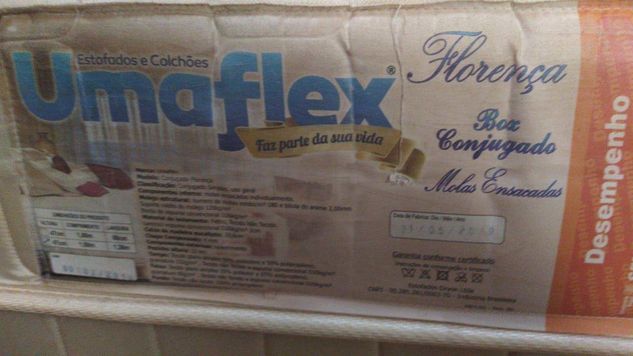 Cama Box Conjugada Casal Umaflex Florença - Branca *semi-novo*