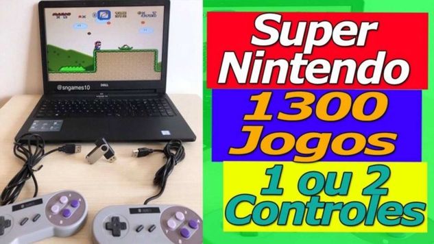 Super Nintendo Portátil com 1300 Jogos - Conectou, Jogou