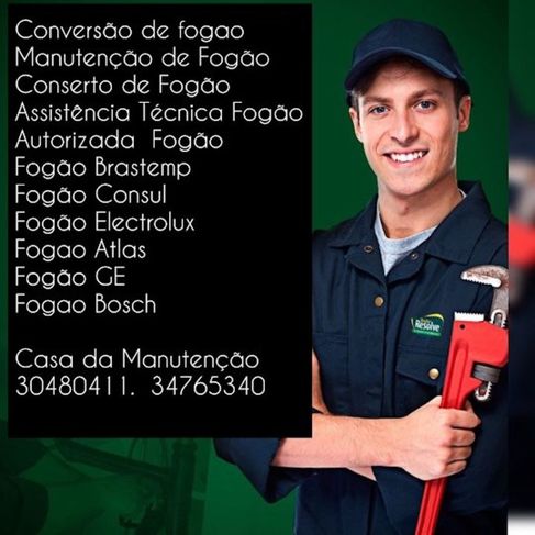 Conversão Instalação de Fogão Copacabana Flamengo Laranjeiras RJ