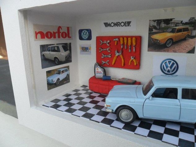 Quadro Oficina de Carro Miniatura VW Variant