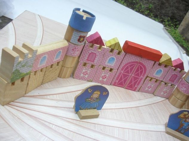 Castelo da Princesa Blocos Madeira Brinquedo para Montar