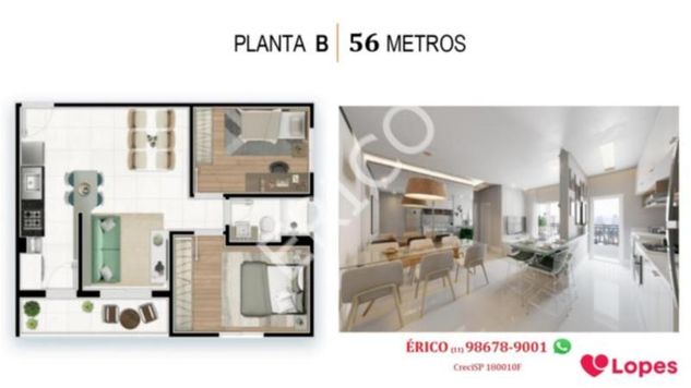 Apartamento com 2 Dorms em São Bernardo do Campo - Rudge Ramos por 326.000,00 à Venda