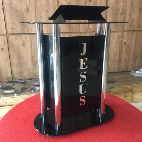 Letreiro em Aço Inox Modelo - Jesus para Igrejas