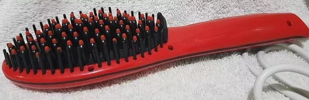 Escova Modeladora Chapinha Alisadora Vermelha