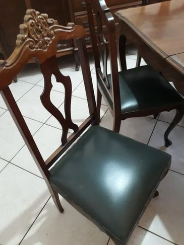 Mesa de Jantar Madeira Maciça Antigo 8 Cadeiras