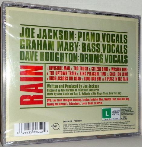 Cd+dvd Joe Jackson - Rain