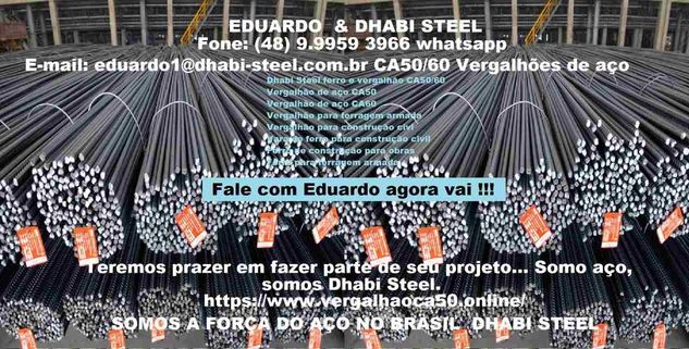 Ferro para Construção Nacional Ca50/60 Barras Retas Dhabi Steel