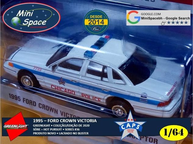 Greenlight 1995 Ford Crown Victoria Polícia Interceptor 1/64