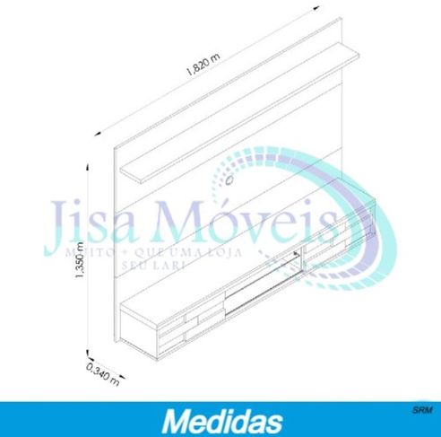 Painel Cecilia Tv. Até 60 Polegadas, Montagem e Frete Grátis*