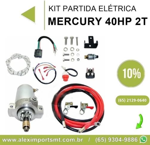 Kit de Partida Elétrica do Motor de Popa Mercury 40hp 2t