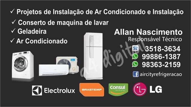 Conserto de Máquina de Lavar, Geladeira e Ar Condicionados