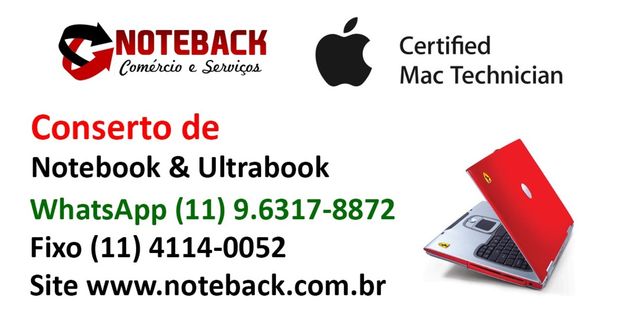Assistência Técnica de Notebook Ultrabook Todas Marcas e Modelos