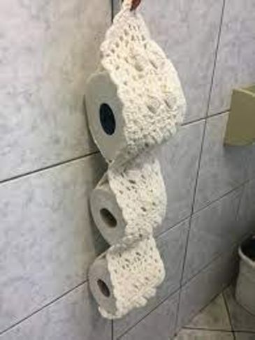 Porta Papel de Banheiro em Croche no Atacado Aparti de 10 Peças