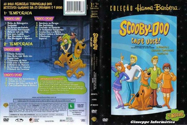 Scooby Doo 1* e 2* Temporada Completa em 04 Dvds