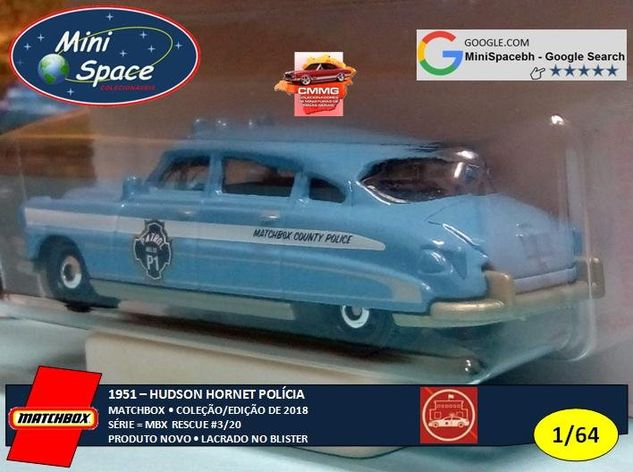 Matchbox 1951 Hudson Hornet Polícia 1/64
