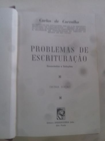 Contabilidade - Carlos Pires de Carvalho - 1961/1963