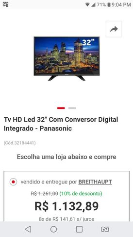 TV Panasonic 32