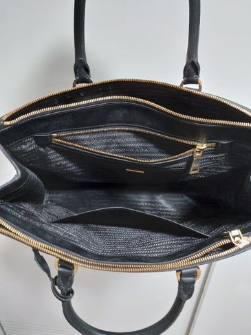Bolsa Tote Prada Lux Medium Design Saffiano Black