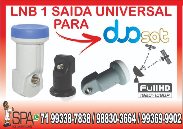 Lnb 1 Saida Universal Banda Ku 4k Hd Lnbf para Duosat