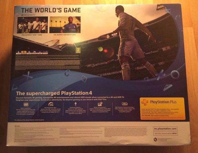 Sony Playstation 4 PS4 Pro 1tb Fifa 18 Consola Preta Novo