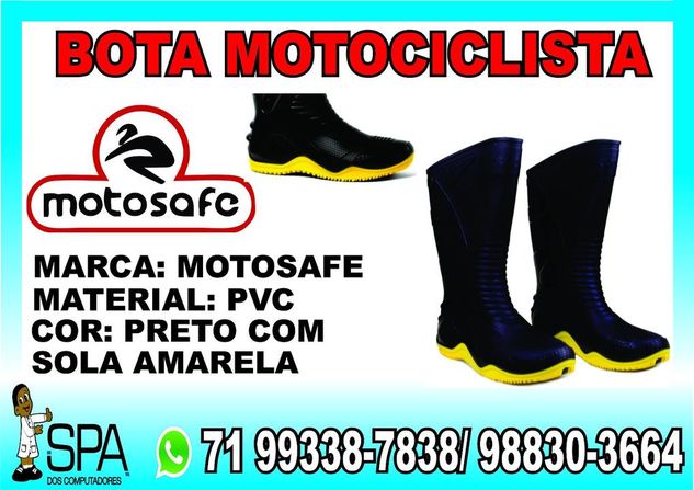 Bota Impermeável Motosafe para Motociclista em Salvador BA