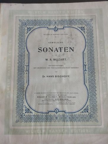 Livro Mozart Samtliche Sonaten Ano 1949 Partituras em Alemão
