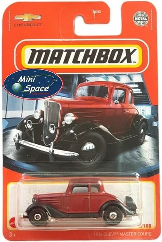 Matchbox 1934 Chevy Master Coupê Cor Vermelho 1/64