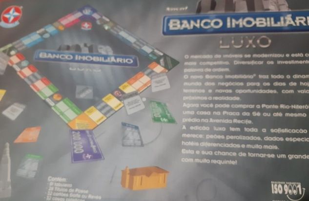 Jogo Banco Imobiliário Luxo da Estrela Usado Completo