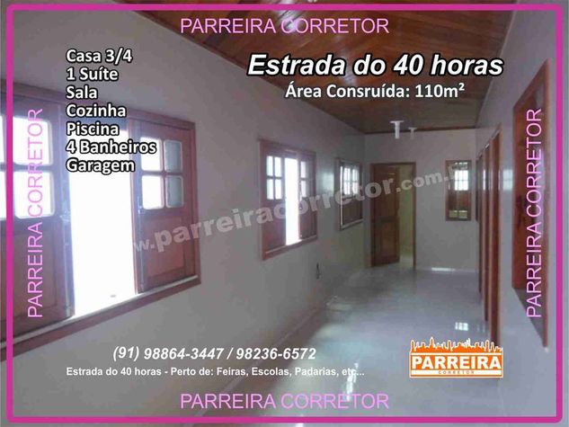 Casa à Venda em Belém do Pará, Casa ¾, Residencial Campo Verde, 40 Hor