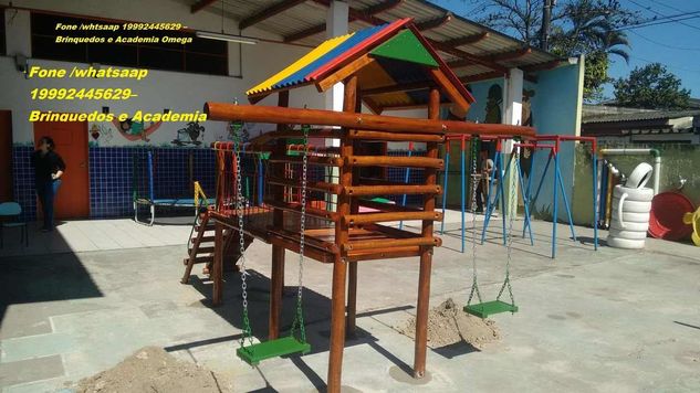 Playground de Madeira Infantil Barato