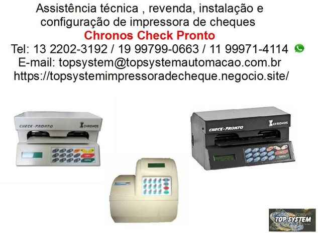 Chronos Check Pronto Impressora de Cheques em Campinas