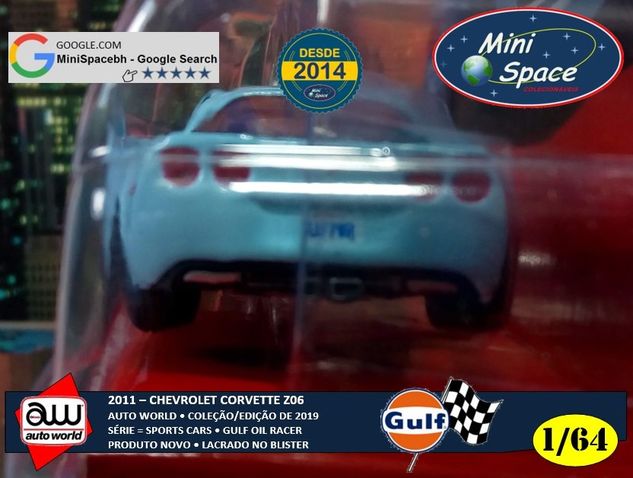 Auto World 2011 Corvette Z06 Azul Claro Gulf Oil Racer 1/64