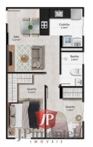 Apartamento com 2 Dorms em Vitória - Jardim da Penha por 436.45 Mil à Venda
